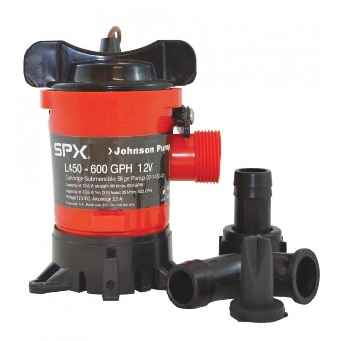 Αντλία σεντίνας κυλινδρική Johnson 12V-600GPH