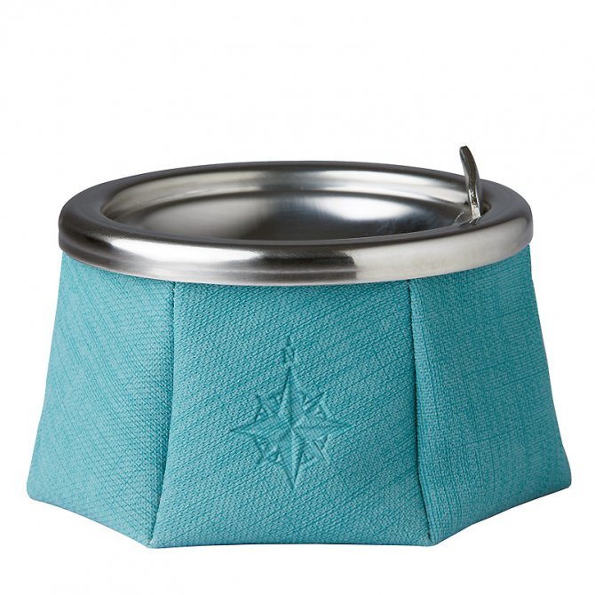 Windproof leather ashtray Aqua