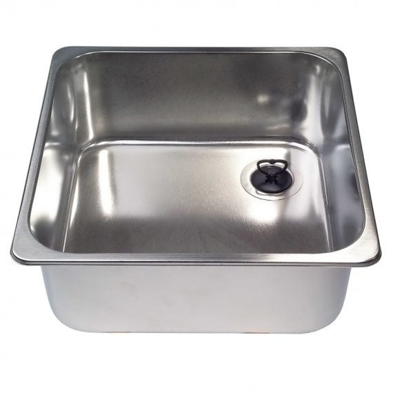 Square single sink inox