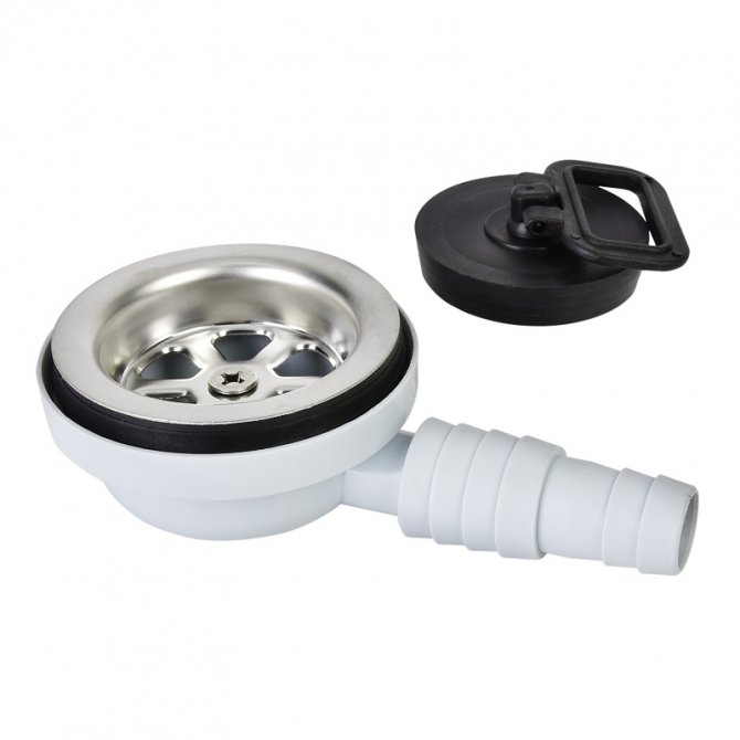 Sink strainer waste kit straight