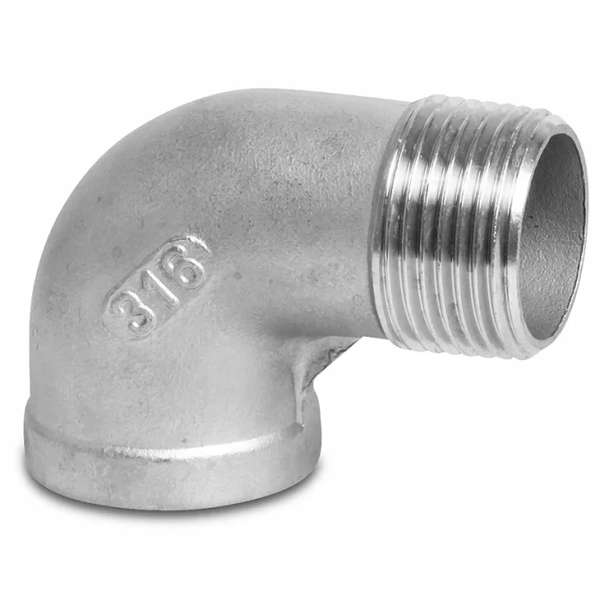 Γωνιά αρσενική - θηλυκή 90° (ΜΕΒ) Inox 1/2"