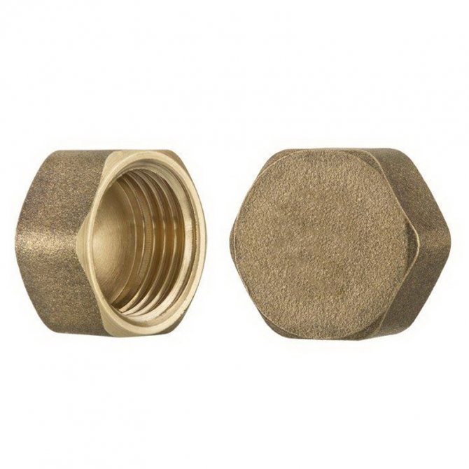 Female hex head cap brass