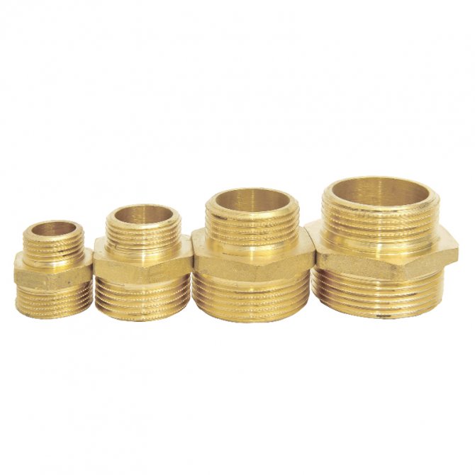 Μαστός συστολικός εξάγωνος(αρσενικό-αρσενικό) ορειχάλκινος 1/2"x 3/8"