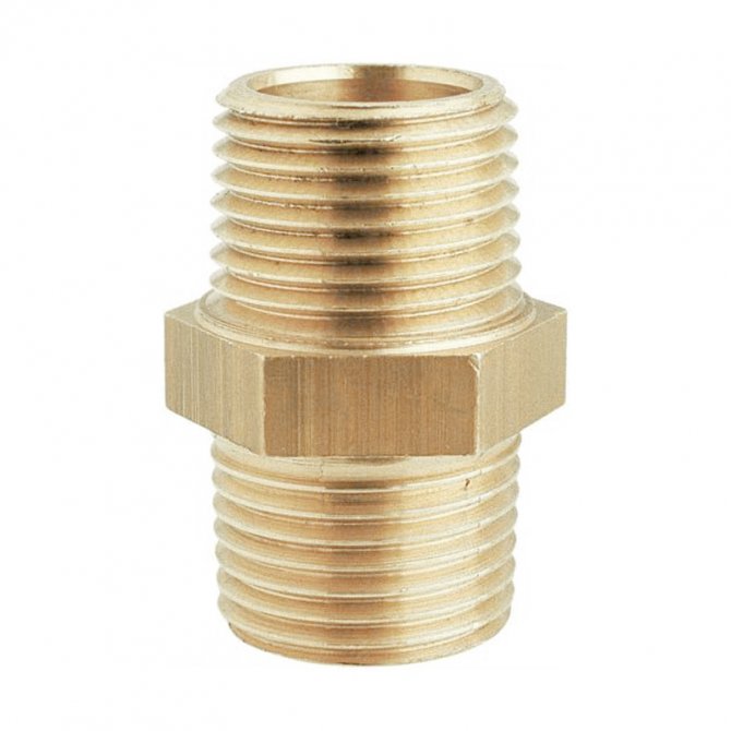 Μαστός αρσενικός εξάγωνος ορειχάλκινος  3/8"x3/8"