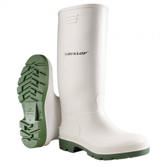 Μπότα γόνατος λευκή DUNLOP