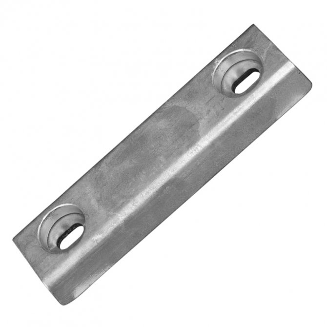 Ανόδιο πλάκα 2 τρύπες 00226 250x67x35mm/180κεvτρo