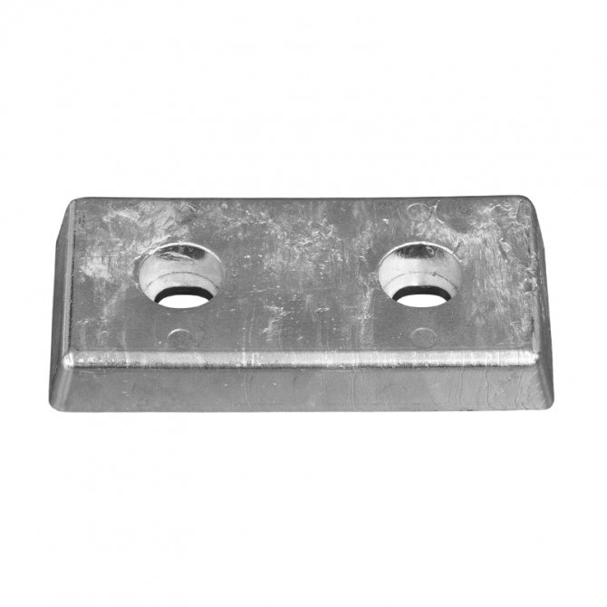 Ανόδιο πλάκα 2 τρύπες 00231 210x100x30mm/100κεvτρ