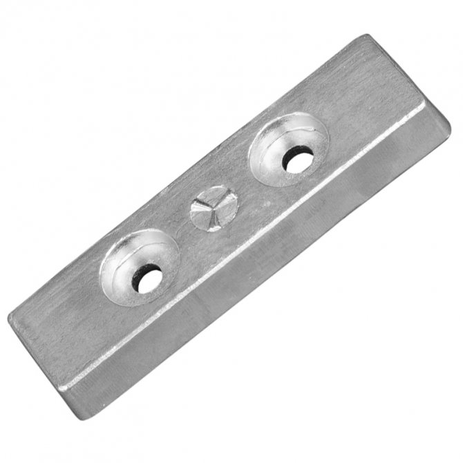 Ανόδιο πλάκα 2 τρύπες 00239 190x54x22mm/76κέvτρα