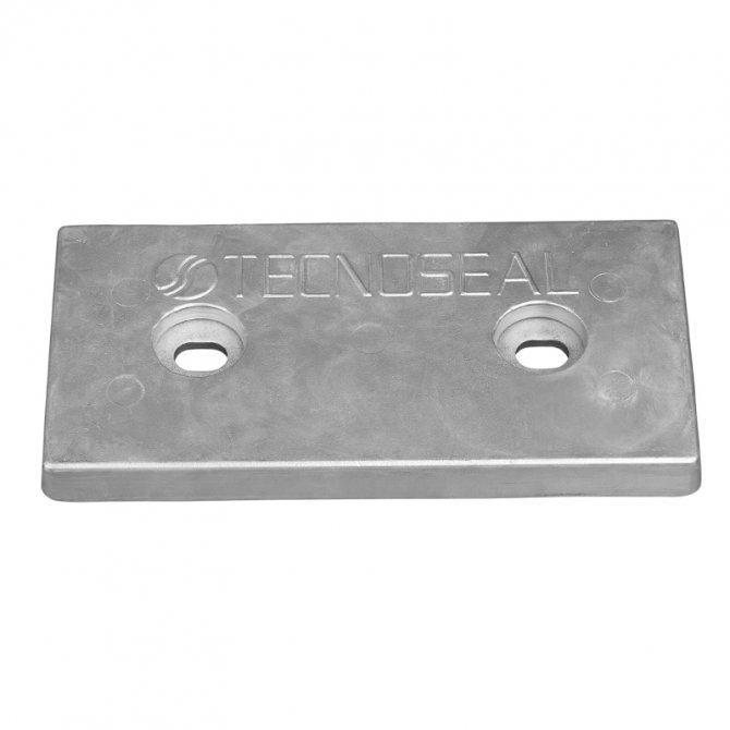 Ανόδιο πλάκα 2 τρύπες 00264