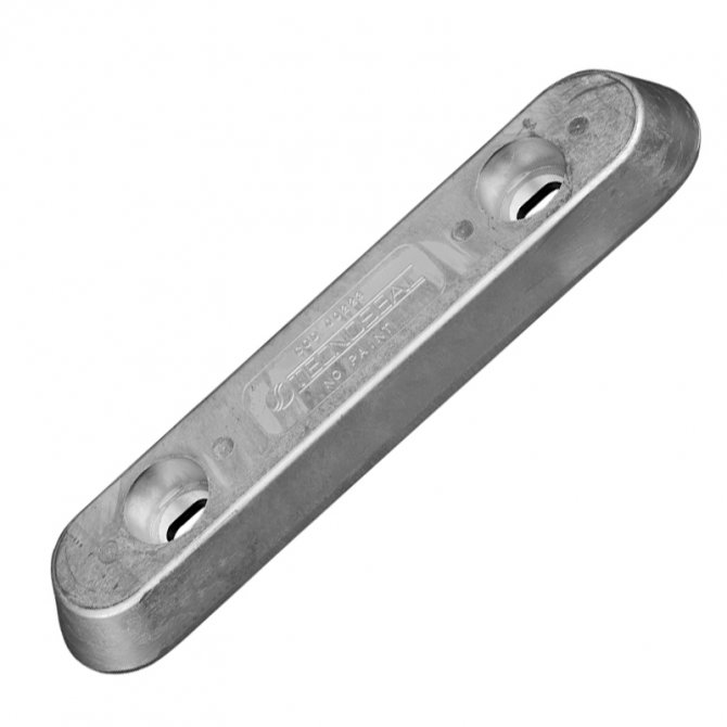 Ανόδιο VETUS μπάρα με 2 τρύπες 00223 350x72x35 4.5kg