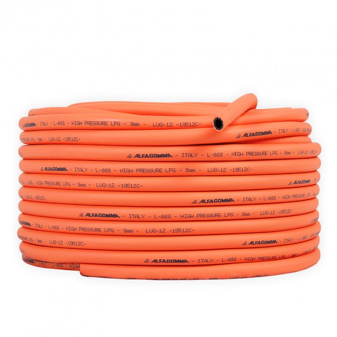 Gas hose orange
