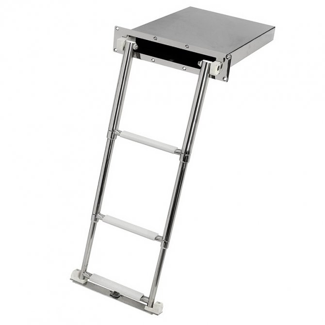Σκάλα χωνευτή inox