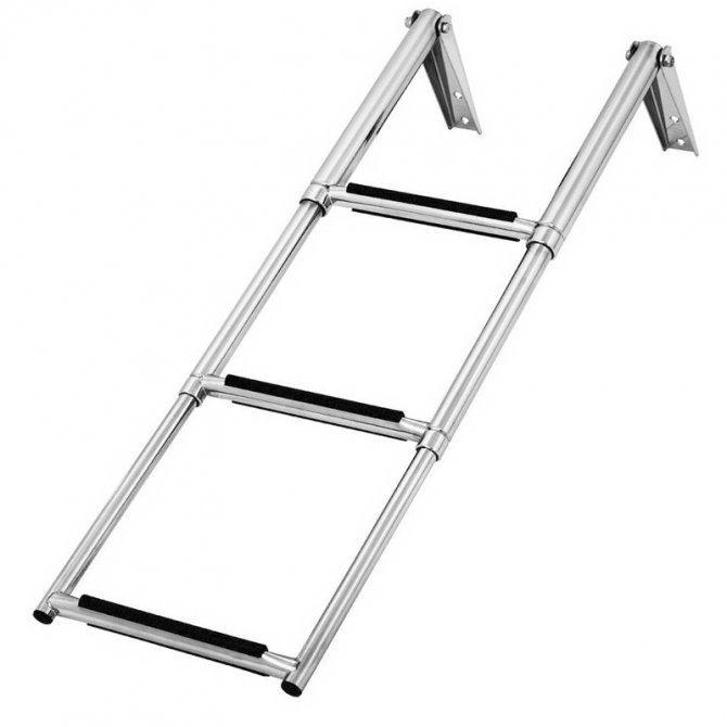Σκάλα πλατφόρμας τηλεσκοπική inox 29cm
