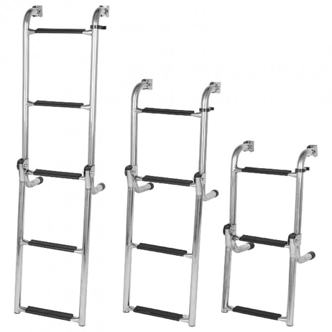 Σκάλα καθρέπτη σπαστή inox 25x85cm