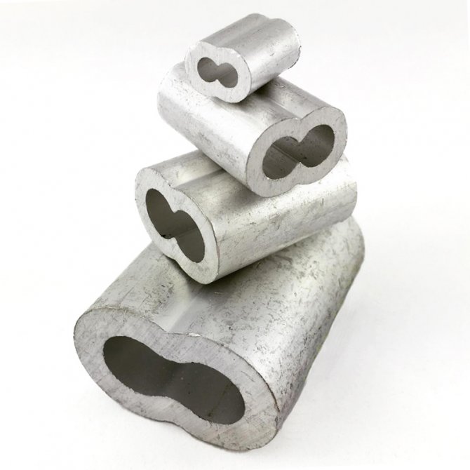 Aluminium sleeves for wire rope cables