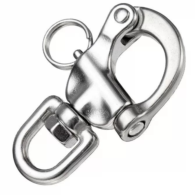 Snap shackle with swivel eye