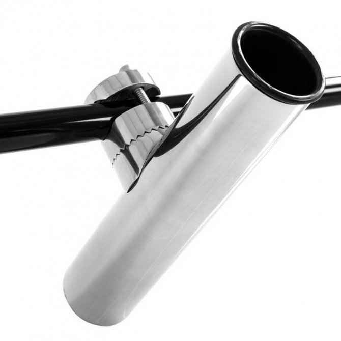 Rail mount rod holder