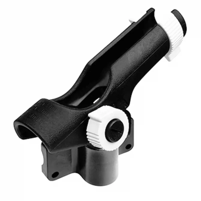 Rail mount adjustable rod holder plastic