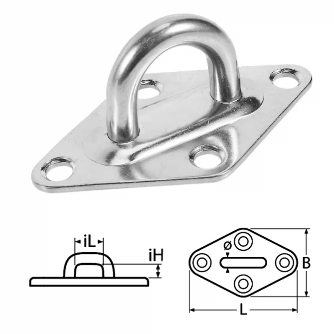 Μάπα ρόμβος Inox 40x70x6mm