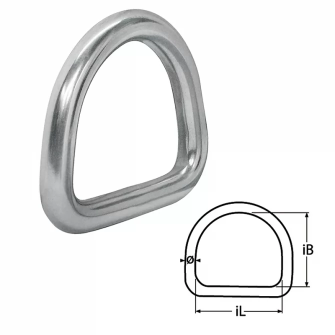 Κρίκος τύπου D Inox 5x30mm