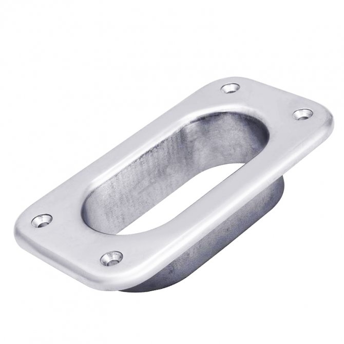 Όκια χωνευτά παραλληλόγραμμα Inox 150x82x50mm