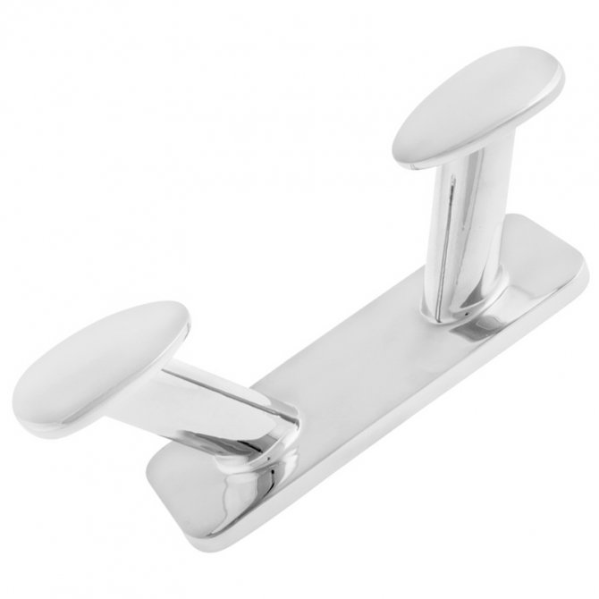 Double horn bollard inox