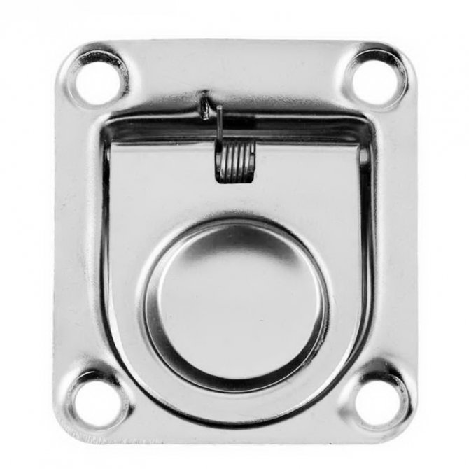 Hidden handle boat hatch latch inox