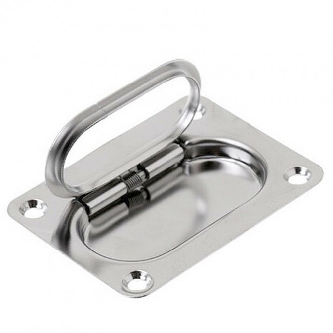 Lift ring with spring inox