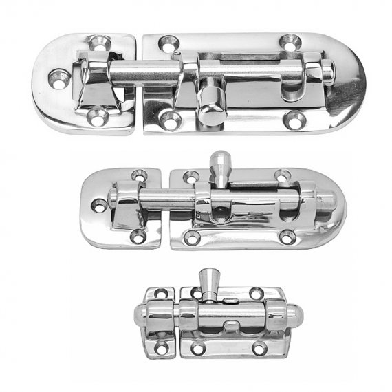 Slide barrel bolt latch inox