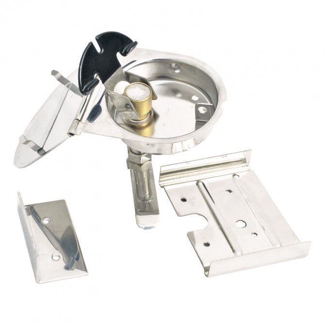 Χούφτα καταπακτής με καπάκι Inox 100x105mm