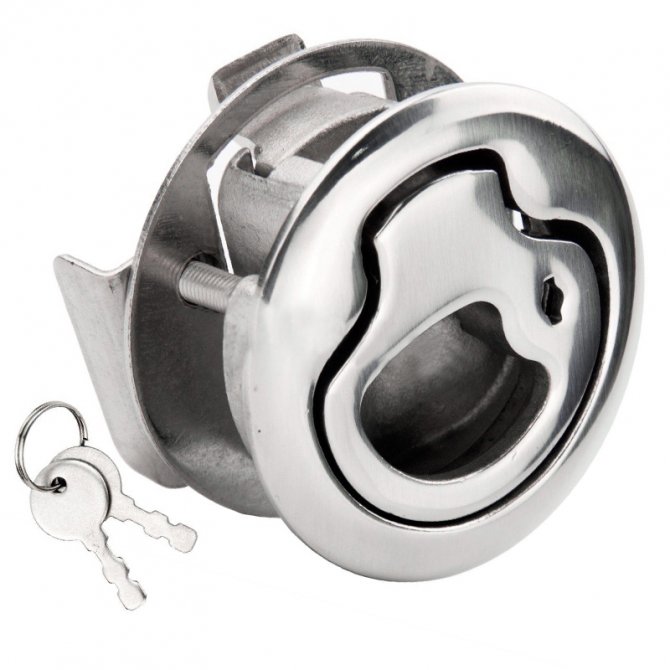 Χούφτα καταπακτής με κλειδί Inox 60mm 