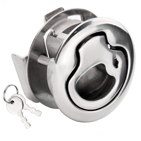 Boat hatch latch with lock inox