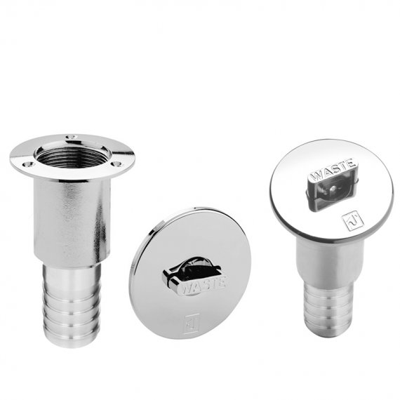 Τάπα λυμάτων (Waste) inox με ουρά Ø38mm