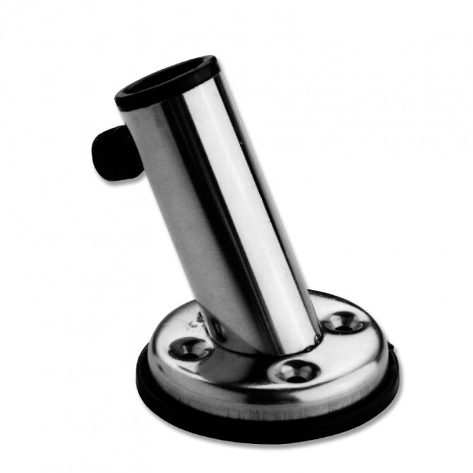 Top mount flag pole socket chrome