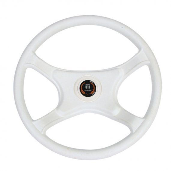 Τιμόνι πλαστικό 4-άκτινο λευκό 35cm