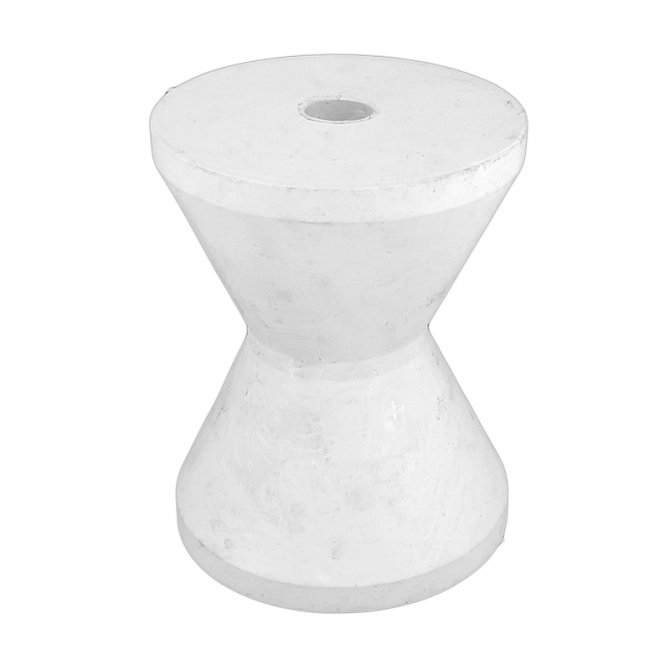 White rubber bow roller for boat trailers