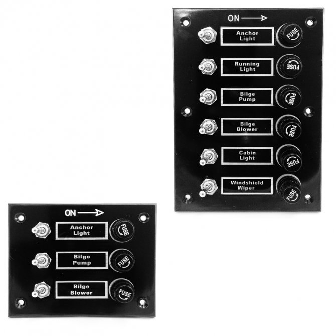 Bakelite switch panel 3 & 6 positions