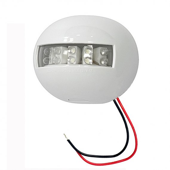 Φανός κορώνης λευκό σώμα με LED 12V