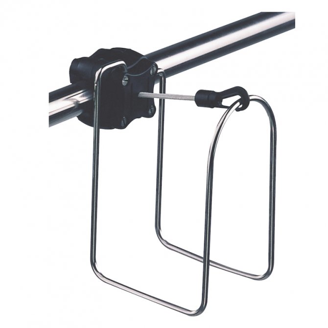 Holder for horse shoe buoy