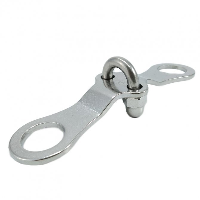 Cleat for wire rope inox