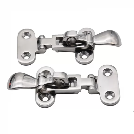 Lockable folding hasp chromed brass