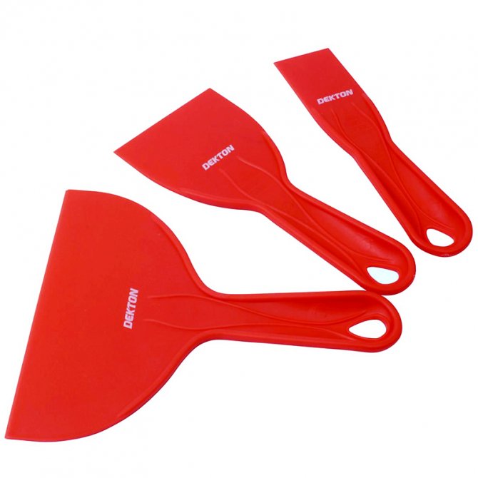 Plastic putty knife set (3 piece)