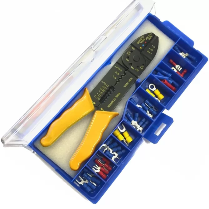 Ακροδέκτες καλωδίων 150pcs & πρέσσα ακροδεκτών