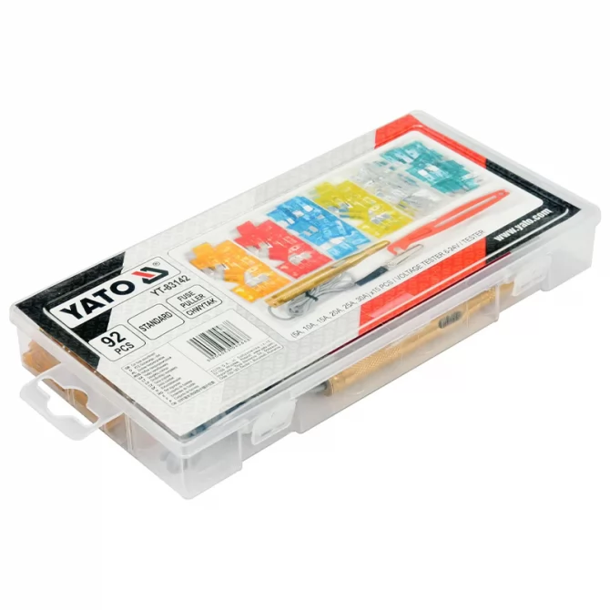 Κασετίνα ασφαλειών μαχαιρωτών 92pcs YT-83142 YATO